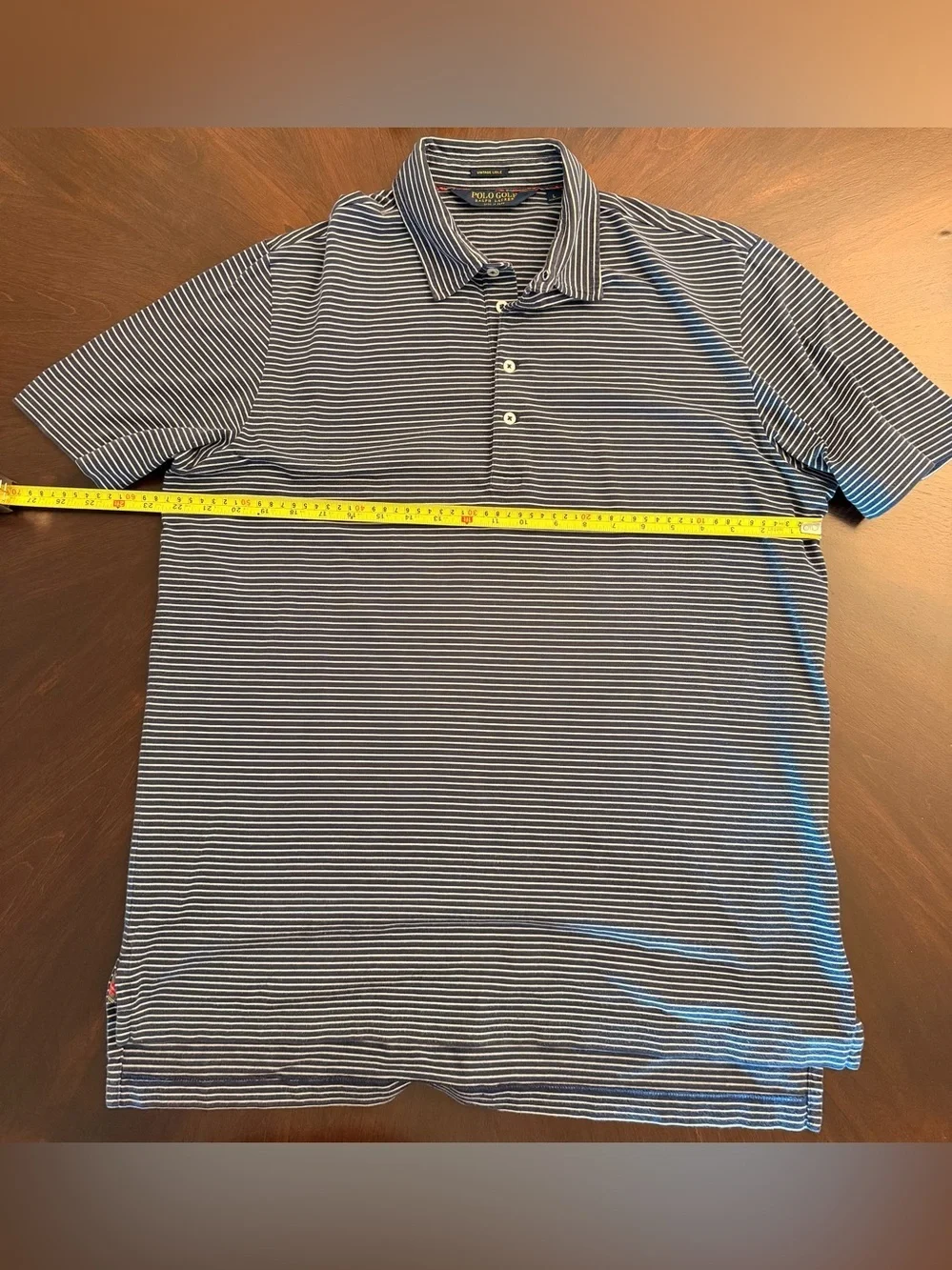 Polo by Ralph Lauren Men’s Navy & White Striped Polo Shirt large